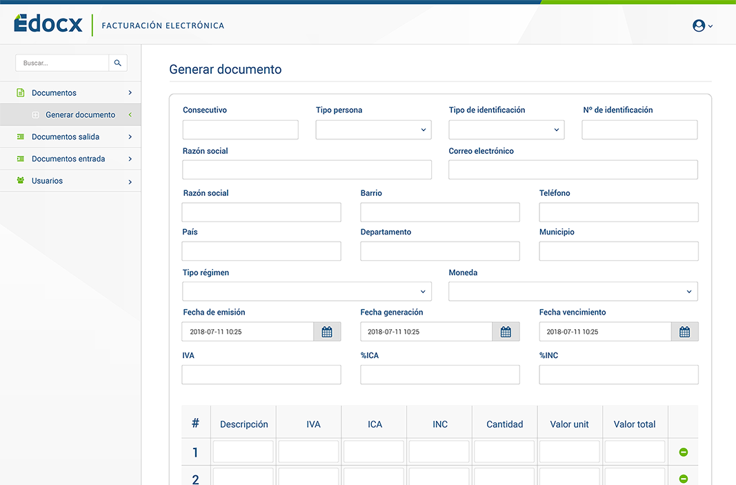 Generar Documento Edocx, Facturación Electrónica